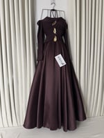 فستان ميكادو تدخيله كرستال استرتش دبل كلوش