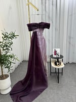 فستان خامه تفته استرتش مغطى بتل