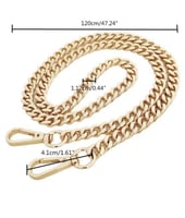 حزام سلسلة بسيط للحقائب – 120 سم | ذهبي – فضي – أس...