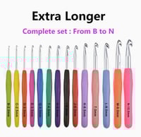 مقلمة ابر كروشيه 11 مقاس + 9 ابر + 10 ماركرز + متر