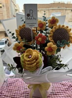 باقة ورد دائمة بالكروشيه