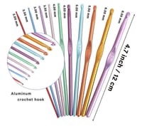 محفظة ابر وسنارة كروشيه مكونة من 100 قطعة