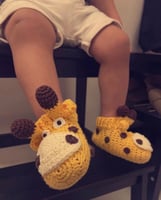 كروشيه خف الزرافة للأطفال من عمر سنه ونصف إلى 3 سن...