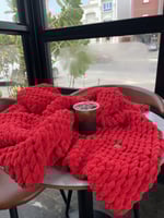 بطانية 110*115 بخيوط بوفي