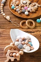 حلقات خشبية مقاس 9 سم -قطعة واحدة-