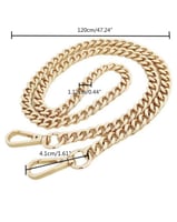 حزام سلسلة بسيط للحقائب – 120 سم | ذهبي – فضي – أس...