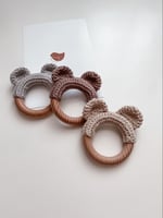 حلقات خشبية مقاس 4سم -قطعة واحدة-