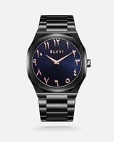 ساعة رجالية من إلڤي ستيل بلون أسود