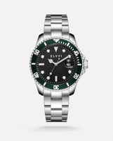 ساعة إلڤي رجالية ستيل باللون الفضي