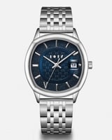 ساعة رجاليه من آن باللون الفضي