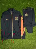 ترنك تمرين برشلونة كحلي + برتقالي سحاب 26/25