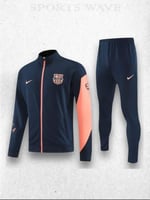 ترنك تمرين برشلونة كحلي + برتقالي سحاب 26/25