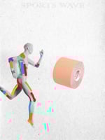 شريط لاصق رياضي مقاوم للماء - برتقالي