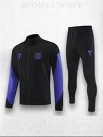 ترنك تمرين برشلونة الاسود سحاب 26/25