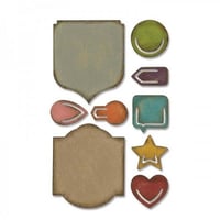 سيزيكس قالب قص ورق الكروت - شكل دروع للملاحظات