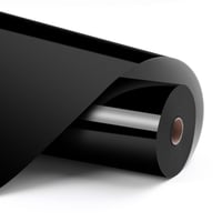 لفة فينيل لاصق دائم (أسود لامع)