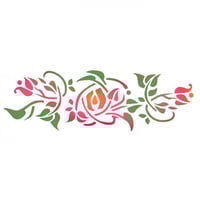 ستيمبيريا استنسل إي 7سم×60سم حاشية برعم الورد