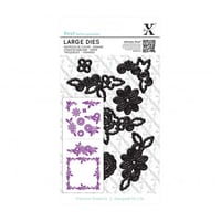 إكس كت 9 قطع فولاذية لقالب قص كبير بشكل إطار بزخار...