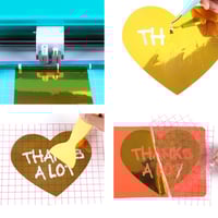 لفة فينيل لاصق دائم (ذهبي معدني)