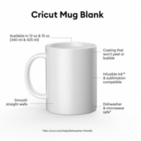 إنفيوزبال إنك كوب سيراميك أبيض 340 مل - للطباعة ال...