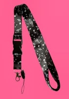 حزام رقبة للبطاقة موسيقى لون أسود