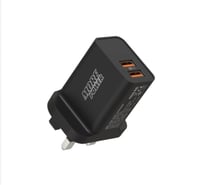 شاحن جداري ثلاثي بمنفذين USB من شركة more power