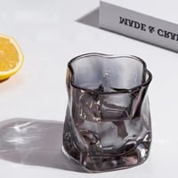 كوب زجاج شفاف فاخر