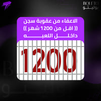 الاعفاء من عقوبة سجن (( اقل من 1200 شهر )) داخل ال...