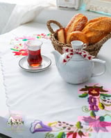 3693 مفرش انتيك مطرز لمسة الأزهار