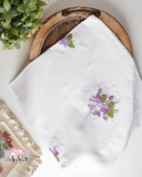 3647 مفرش زهور البنفسج المطرزة