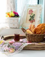 3674 مفرش تطريز ملون كلاسيكي (رقم 6)