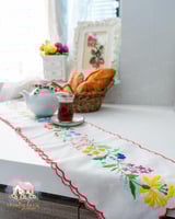 3680 رنر انتيك مطرز زهور الملكة