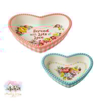 3776 طقم صواني بايركس ريفية بشكل قلب