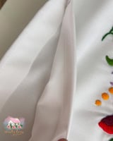 3634 غطاء مخدة زهور البهجة (مطرز يدويا)