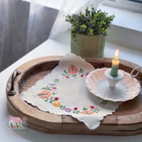 3510 مفرش انتيك مطرز بالورود