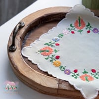 3510 مفرش انتيك مطرز بالورود