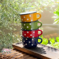 8140 كوب معدني منقط صغير (متوفر بعدة ألوان)