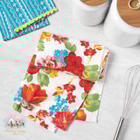 10078 طقم مفرش وفوطة مورد