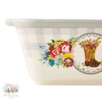 3074 طقم صواني بايركس ميني للفرن بطابع ريفي أنيق