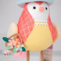 3054 دمية العصفورة الأنيقة القماشية