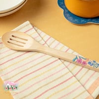 3154 ملعقة خشبية موردة بيضاوية الشكل