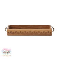 10100 صينية خشبية مع صحون موردة للتقديم (4 قطع)