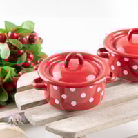 4154 ميني قدر معدني صغير أحمر منقط (للقطعة الواحدة...