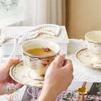 3085 كوب مع صحن بتصميم فرنسي أنيق