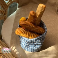 3360 حافظة مخبوزات كاروهات زرقاء