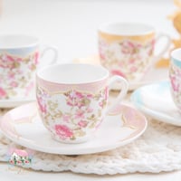 1062 طقم الورود للقهوة التركية لأربعة أشخاص