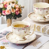 3085 كوب مع صحن بتصميم فرنسي أنيق