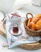 3695 مفرش انتيك مطرز أناقة الزمان