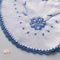 3505 مفرش انتيك مطرز أزرق