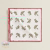 1374 مفرش أغصان الكرز الأحمر